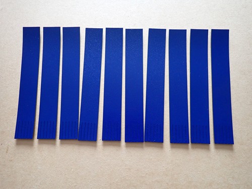 Dark blue blank leather - blue,