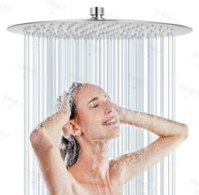 Large Rain Shower Head Round 304 Stainless Steel Ultra Thin Bathroom Shower Head