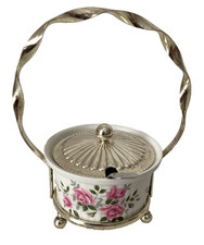 Unicorn Tableware Jam Condiment pot with silver plates spoon lid handle