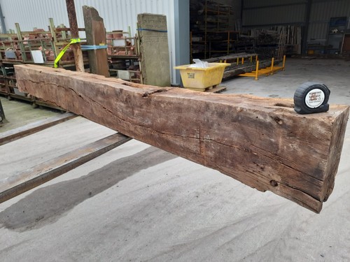 Reclaimed oak beam fireplace - oak,