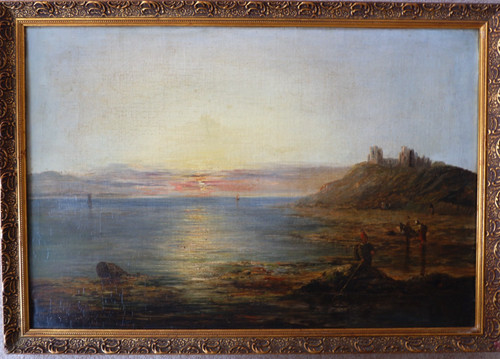 Llansteffan castle sunset - llansteffan,