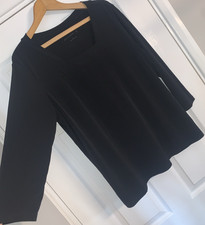 SUSAN GRAVER 3/4 SLEEVE BLACK
