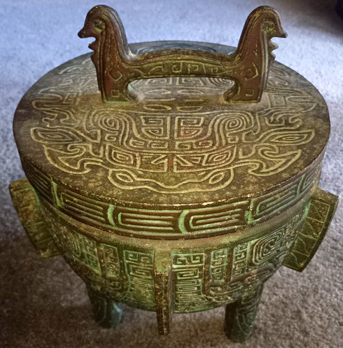 Chinese bronze tripod ding - chinese,