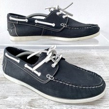 Frank Wright Boat Deck Shoes Black Men UK Size 11