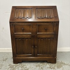 Vintage Dark Oak Drop-Front