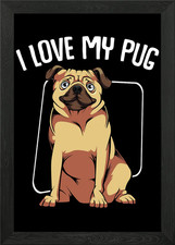 I Love My Pug Cute Puppy D