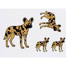 4 x 'African Wild Dog'