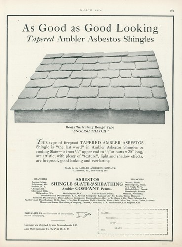 1926 asbestos shingle slate - asbestos,