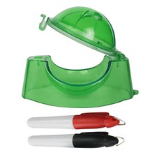 Golf Ball Triple Track 3 Line Marker Stencil With 2 Pen Golf Ball Mark Stencil