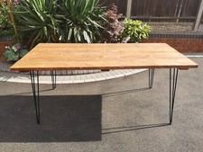 Reclaimed scaffold board table/desk - 6 foot - Dark Oak