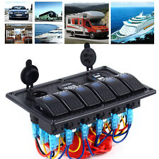 Switch Panel Control Panel 6 Speed Double USB Voltmeter for Yacht Caravan  UK UK