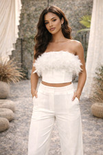White Feather Top Bandeau