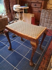 Pretty Antique Stool Ideal For A Dressing Table With Fabric Top 56 X 40 X 47 Tal