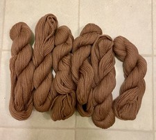 6 Skeins Brown Wool Approx 27g