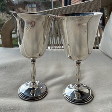 2 Vintage Silver Plated Water