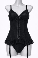 Ladies Black Basque Lingerie