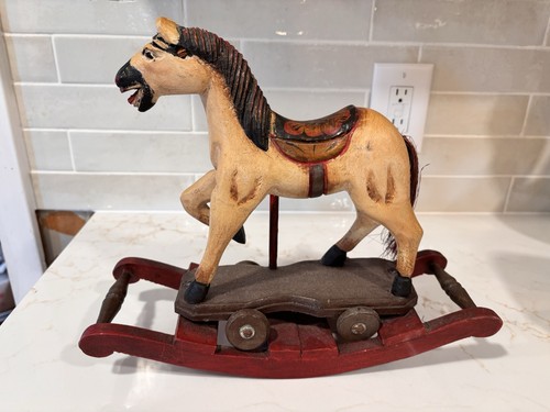 Vintage hand carved - hand-carved, wooden