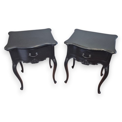 Pair french style bedside - french,