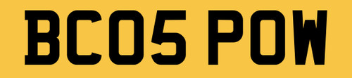 Power powell number plate - plate, bc05