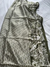 Dior Green Rectangle Silk Scarf