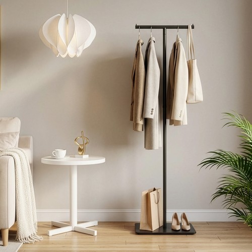Shaped clothes rail coat - t,