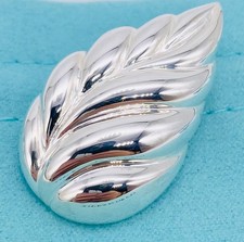 AUTHENTIC Tiffany & Co Brooch- Blown Leaf Motif - Very Rare Vintage Tiffany Pin