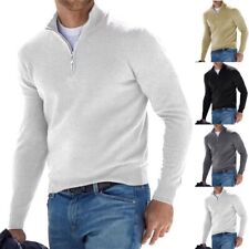 Winter Warm Mens Pullover Long Sleeve Casual Sweater Top High Neck Jumper Blouse