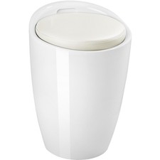 Ottoman storage ABS plastic stool seat chair laundry box basket bathroom new