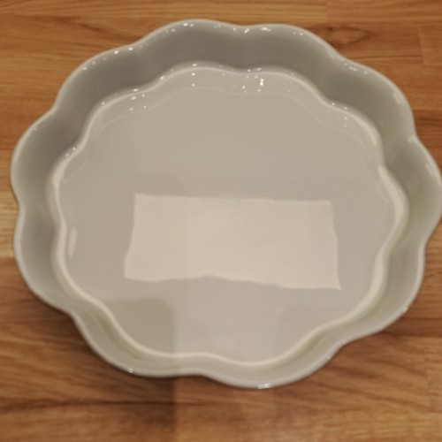 Denby greystone fluted flan - greystone,