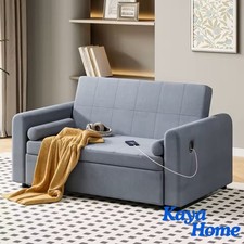 2 Seater Sofa Bed Convertible Pull Out Sofa Bed with Adjustable Backrest