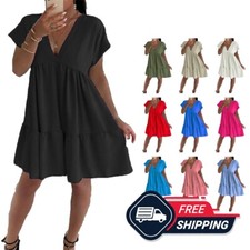 Womens Italian V-Neck Smock