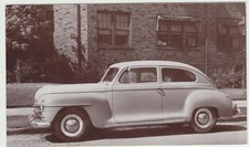 Plymouth 1946 2 Door Sedan Salesmans Card Period Postcard