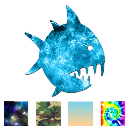 Piranha fish vinyl decal - -,