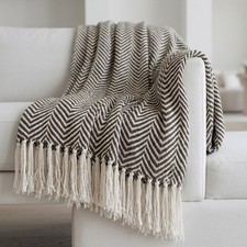 Cotton Herringbone Throw Large