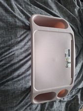 Portable Pink Bed Tray Serving Drink Laptop Holder Sofa Bed Table to Eat Work