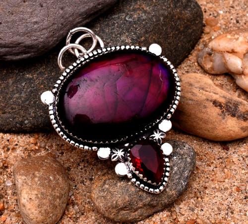 Purple labradorite gemstone - purple,