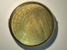 brass POWDER COMPACT & MIRROR
