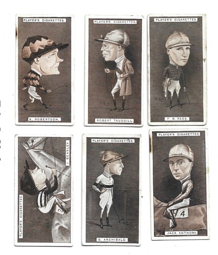 Racing caricatures six cards - six,