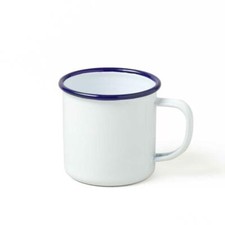 8cm Enamel Mug Cup White Metal