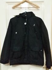 KANGOL TORONTO MEN'S BLACK WINTER QUILTED HOODED PARKA JACKET SIZE LARGE