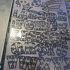 35 dies. Large Alphabet Dies, arrows, Star, etc. On A4 Magnetic Sheet.