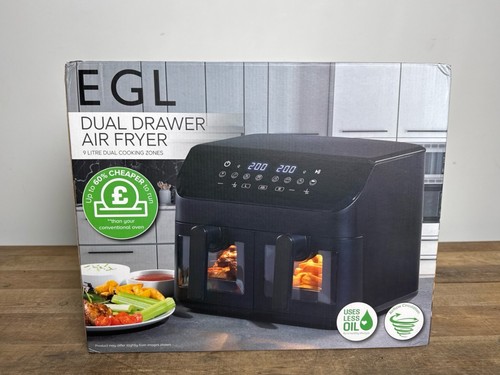Egl dual drawer air fryer - egl, 9l