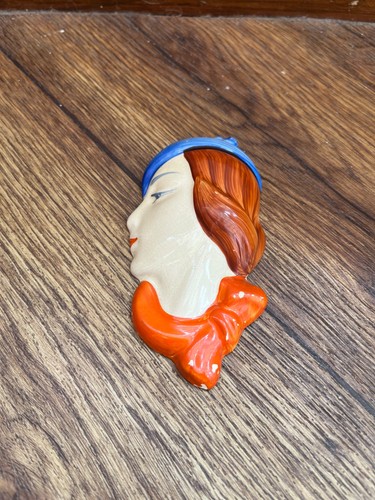 Art deco czechoslovakian face - art,