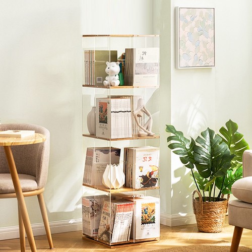Tier rotating bookshelf - 4-tier,