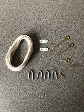 Star Yacht Birkenhead Restoration Kit. Mast Pins, Rigging Thread, Bowsies, Hook.