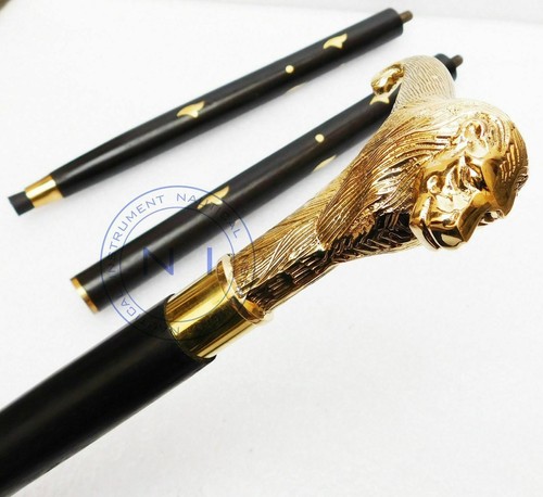 Solid brass lion - solid, head