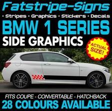 to fit BMW 1 SERIES GRAPHICS STRIPES STICKERS DECALS M SPORT SE SPORT COUPE