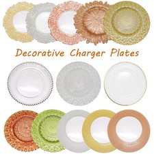 13" Glass Charger Plates Round