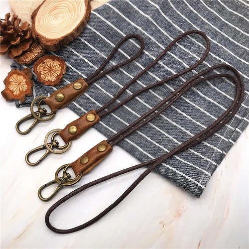 Leather lanyard neck strap for - strap,