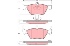 Front brake pad set - set,